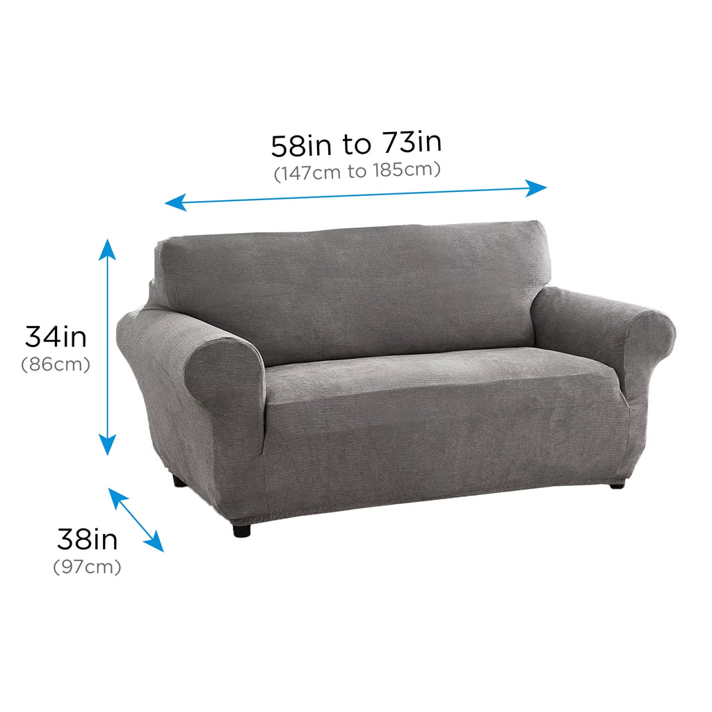 Chenille Stretch Fabric Loveseat Slipcover C2043