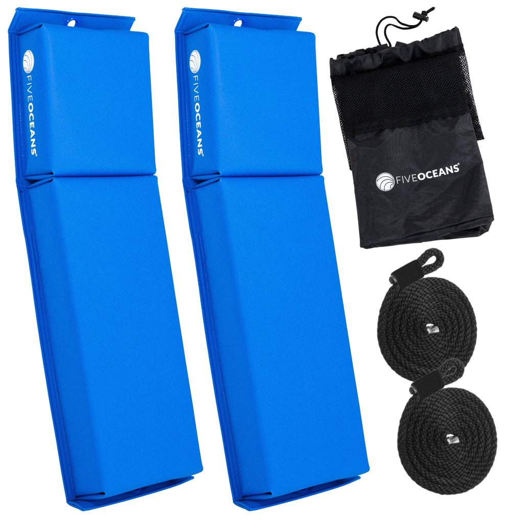 Blue 2-Pack 24-Inch Waterproof PVC Boat Fender with Storage Bag M439