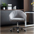 Light Gray Linen Task Chair J586