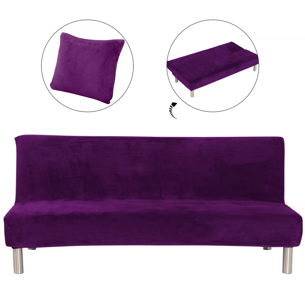 Stretch Futon Cover Armless Sofa Bed Cover Q596