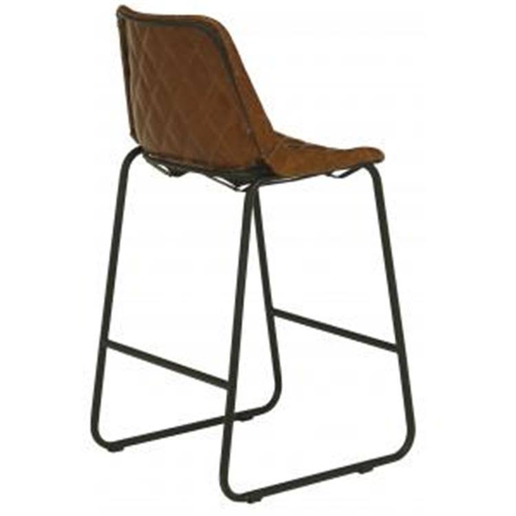 Leatherbrown and Black Contemporary Bar Stool K86998