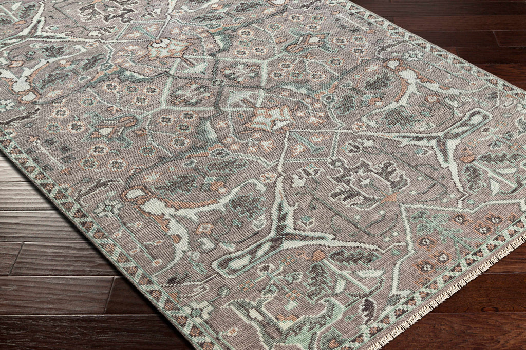Wool Area Rug Gray Brown 6' x 9' F89916