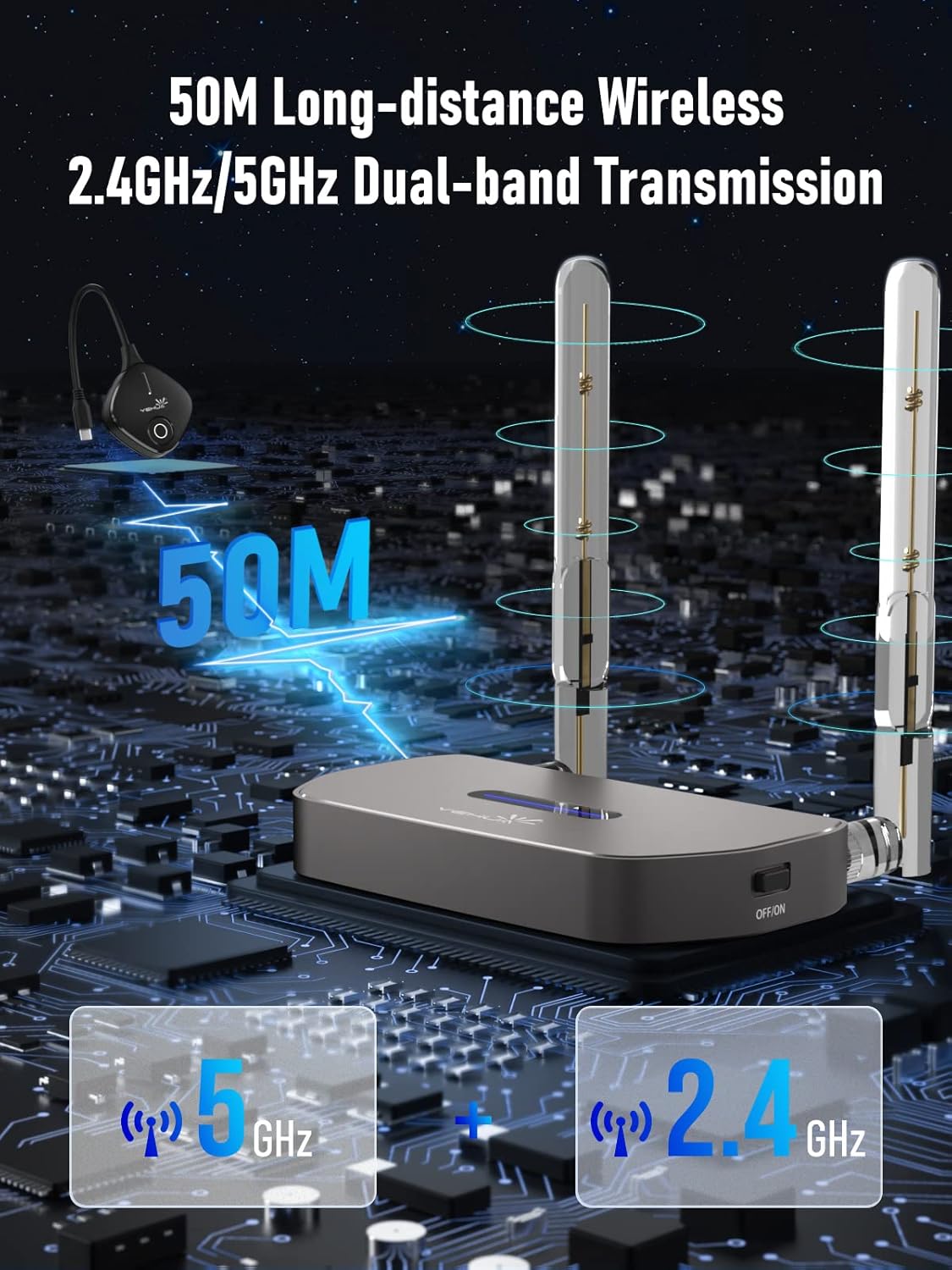 Wireless HDMI Transmitter and Receiver Extender Kit B557