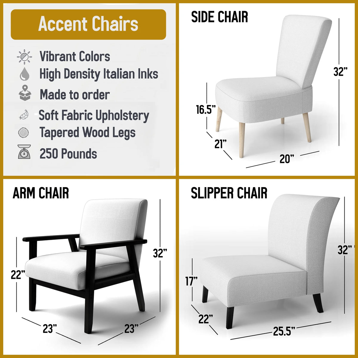 Upholstered Floral Accent Chair H1082