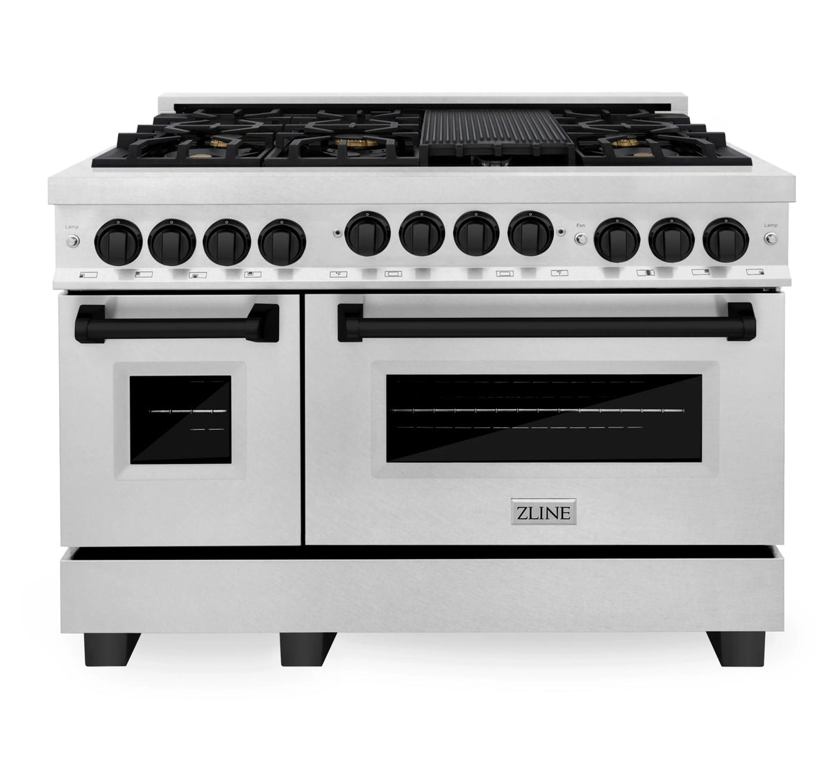 48 6.0 cu. ft. Gas Range in Stainless Steel with Matte Black Accents T447511