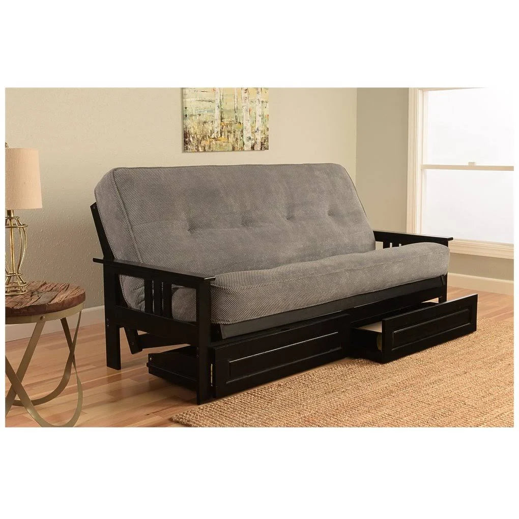 Monterey Frame Black Finish Marmont Thunder Mattress Storage Drawers J391969