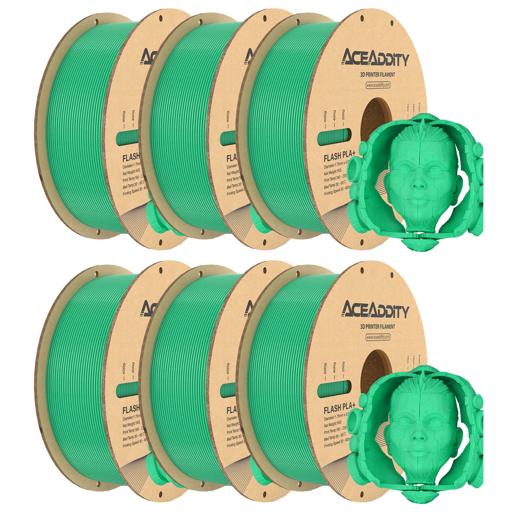 Green PLA+ Filament 1.75mm 1KG 6 Rolls H609