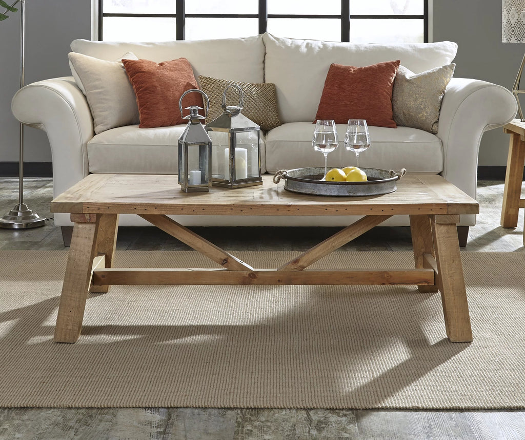 Industrial Coffee Table in Rustic Reclaimed Wood T104