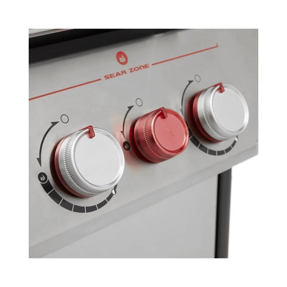4-Burner Natural Gas Grill in Stainless Steel with Side Burner E3211