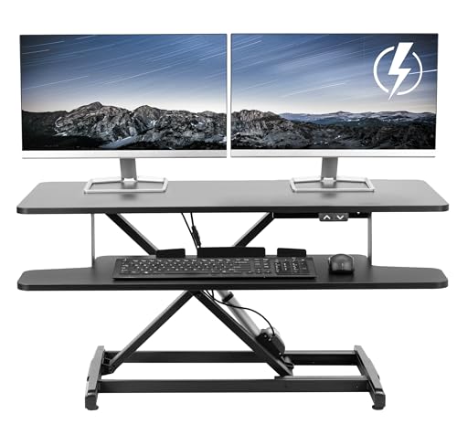42 inch Black Height Adjustable Desk Converter W222058