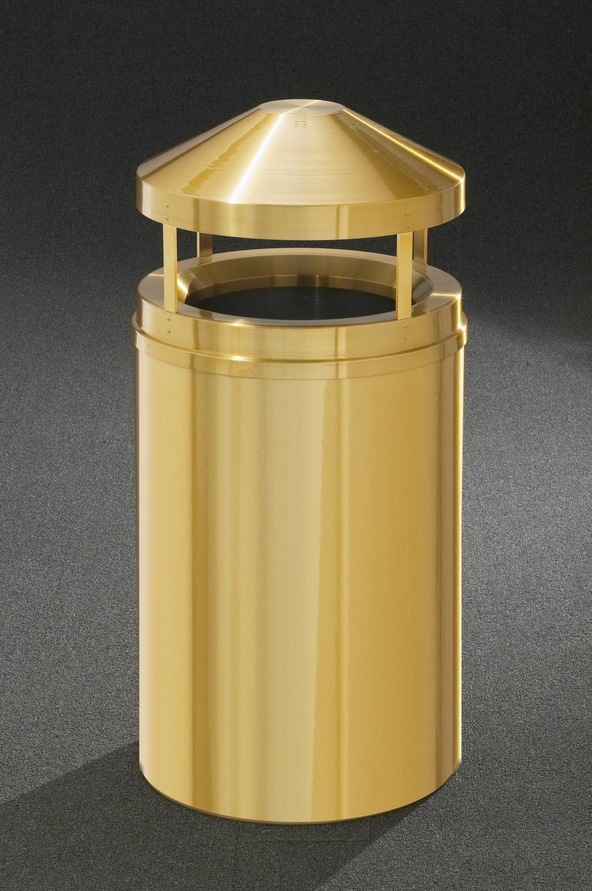 Brass Waste Receptacle with Plastic Liner I3736