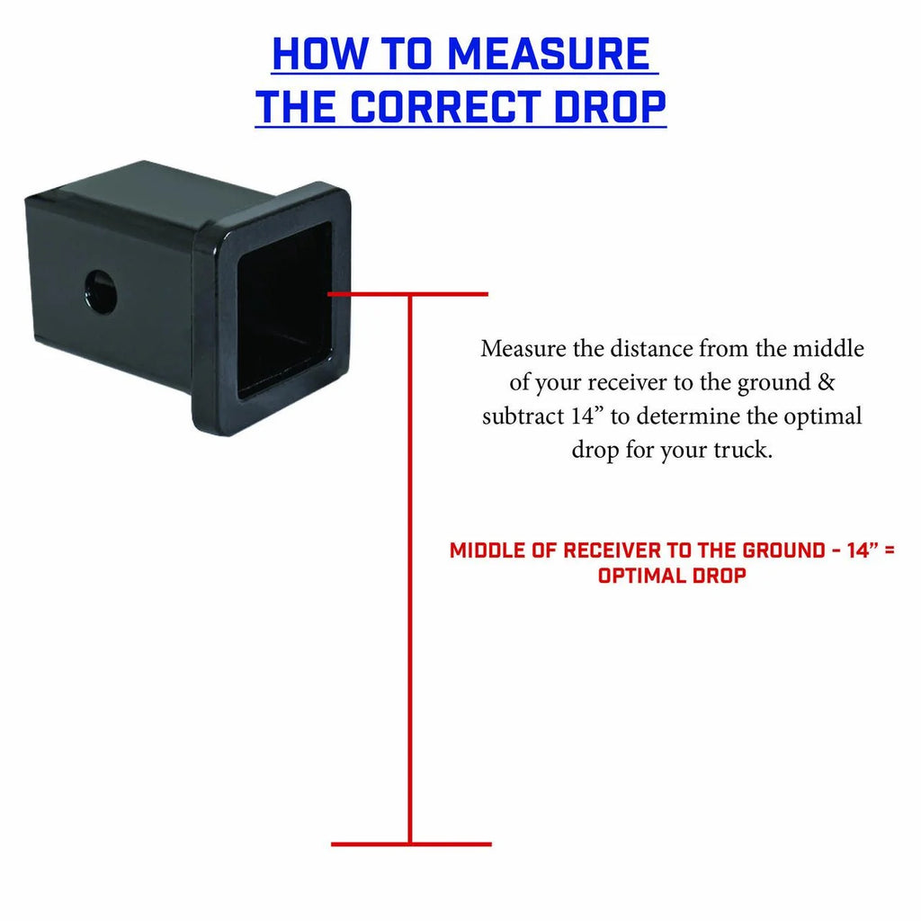 Adjustable 17.5" Drop Hitch with Dual-Ball Stabilizer Kit for 2" Receiver E633652