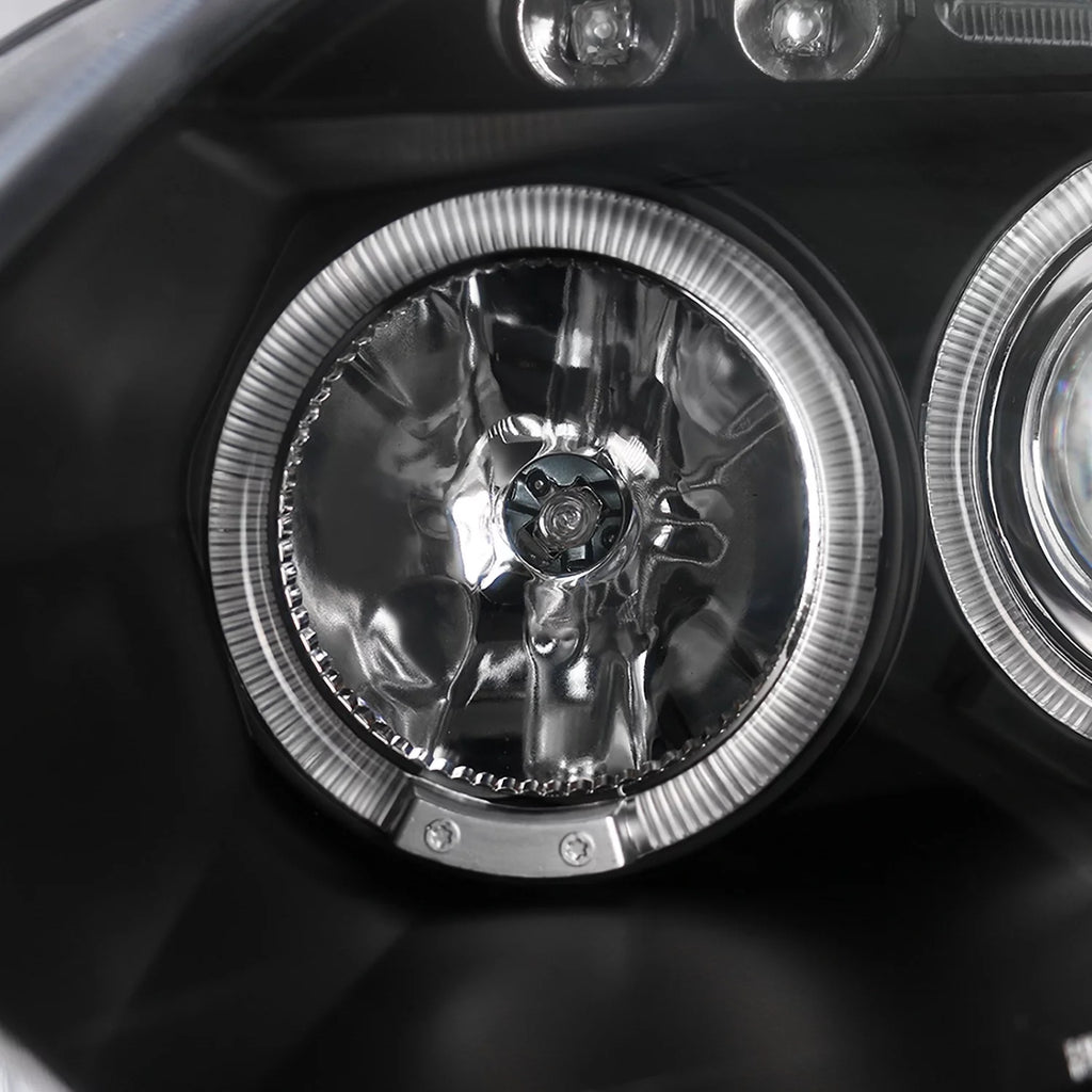 Halo Chrome Projector Headlights LED Fog Lights Left + Right Pair Y83054