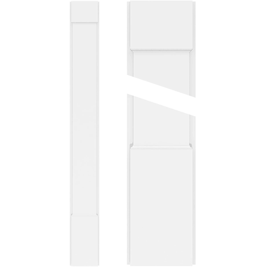 Smooth PVC Pilaster with Capital and Base (Pair) P4717