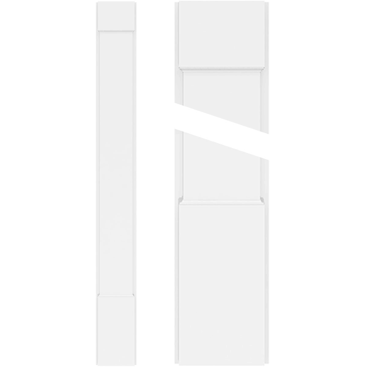 Smooth PVC Pilaster with Capital and Base (Pair) P4717