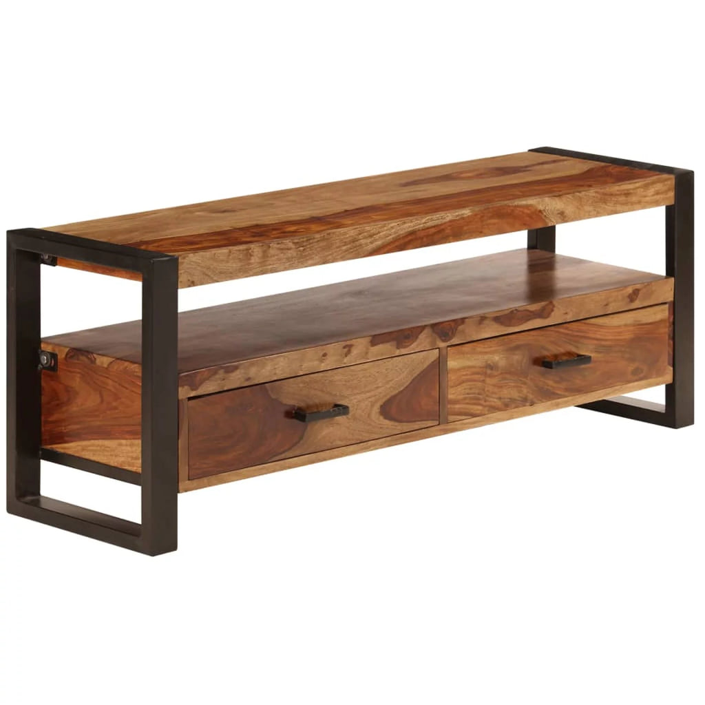 Wooden TV Cabinet with Storage Drawers and Open Shelf V558779