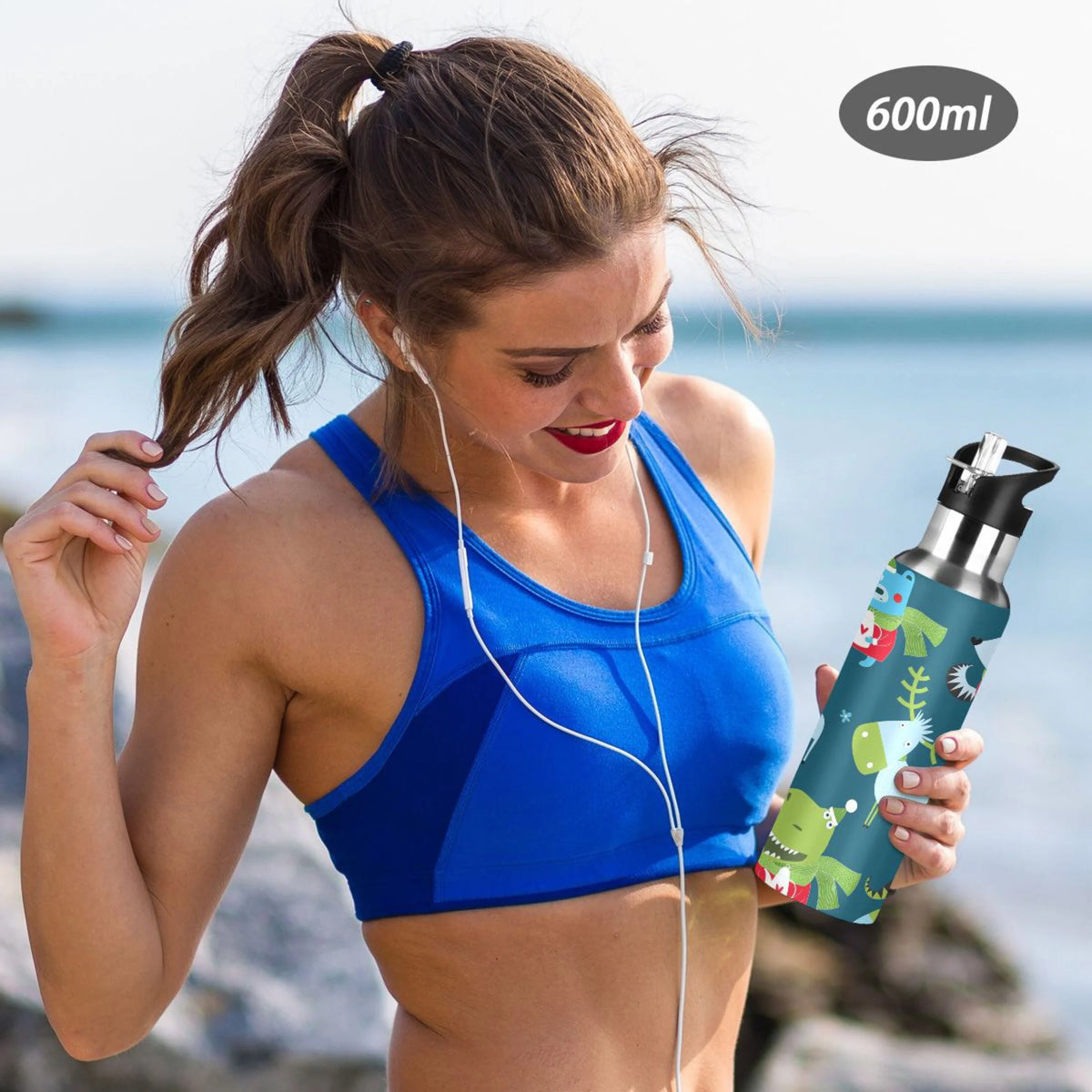 Stainless Steel Insulated Water Bottle with Straw Lid C347