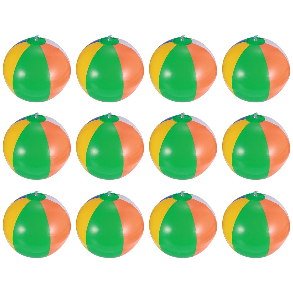 12 Pcs Inflatable Beach Balls Pool Toys F45432