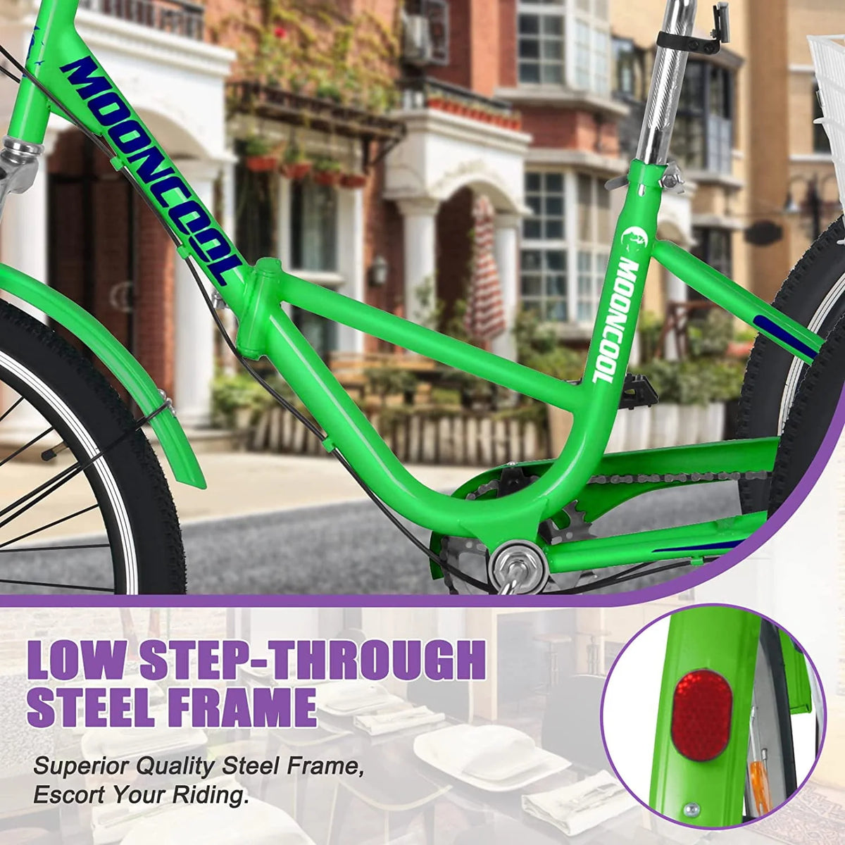20/24/26 inch 7 Speed Adult Tricycle with Basket L591105