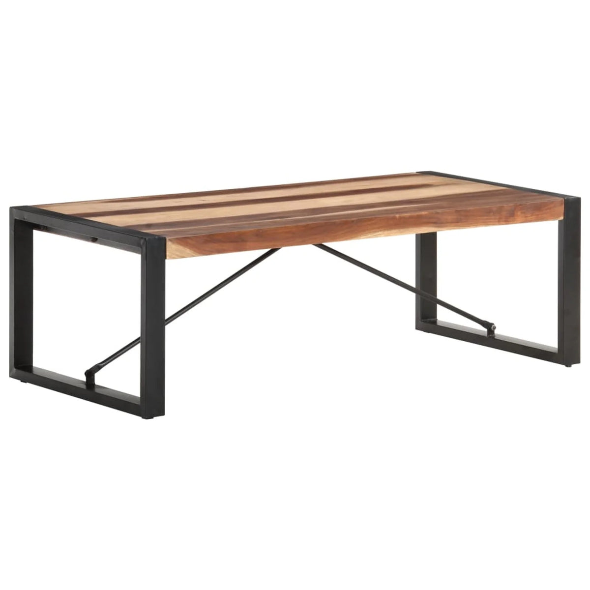 Acacia Wood Coffee Table with Steel Legs N6732