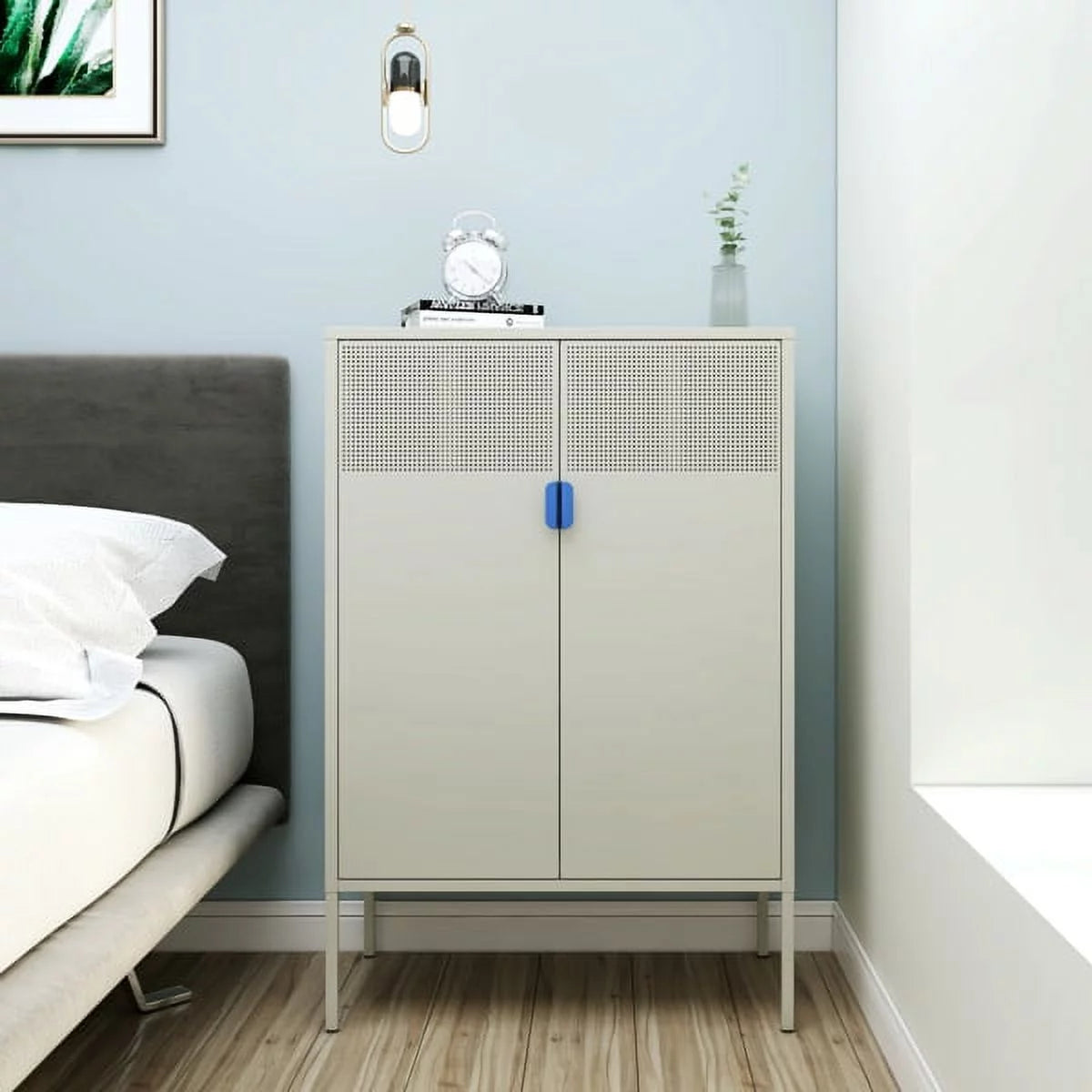 White 2-Door Metal Storage Cabinet A99197
