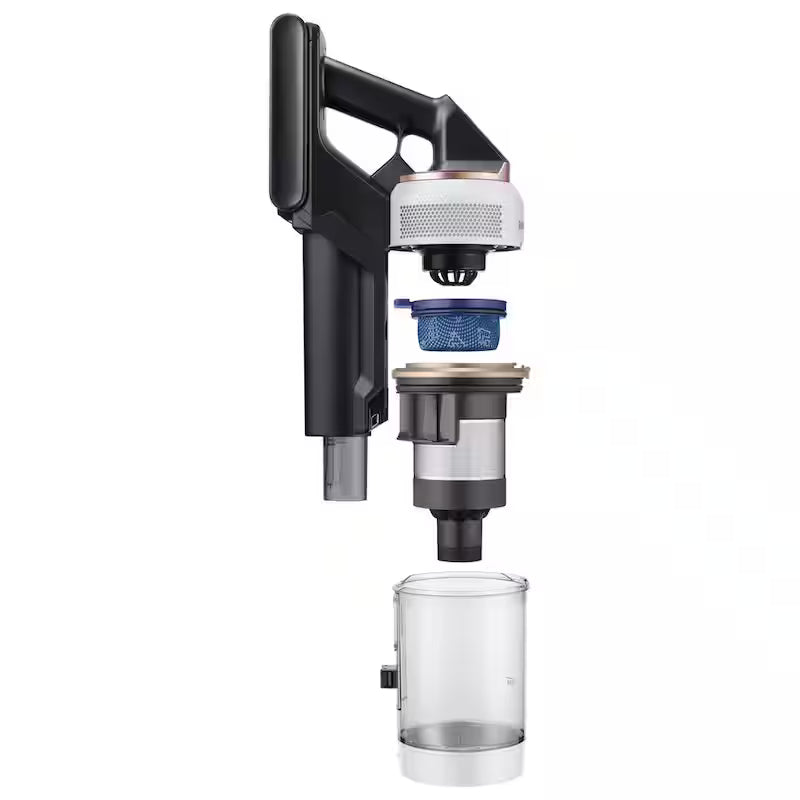 Cordless Stick Vacuum with Clean Station in Misty White G15549