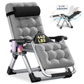 Zero Gravity Reclining Patio Folding Chair with Removable Cushion, Cup Holder, Support 440 LBS F930