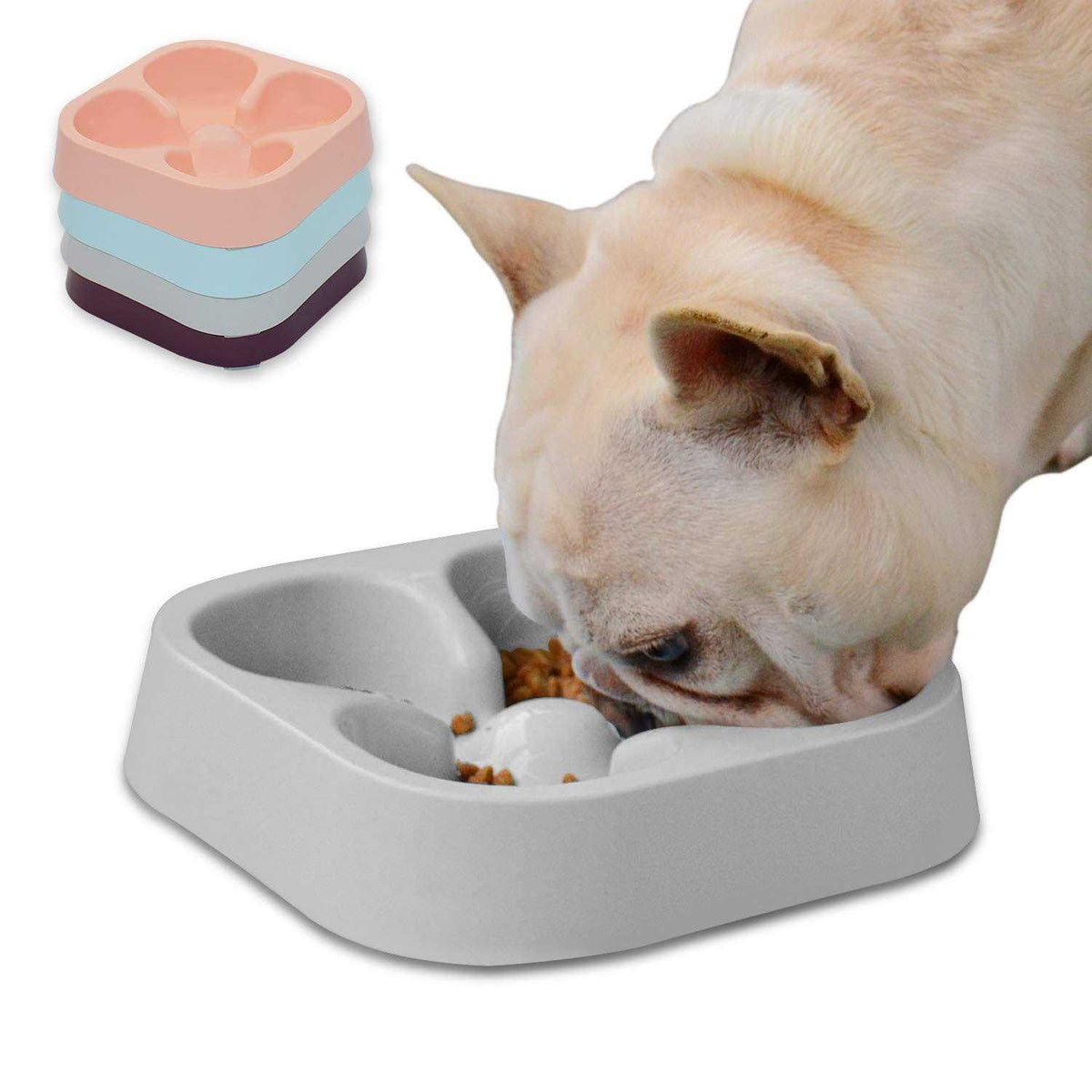 Slow Feeding Dog Bowl Striped Pattern H333591