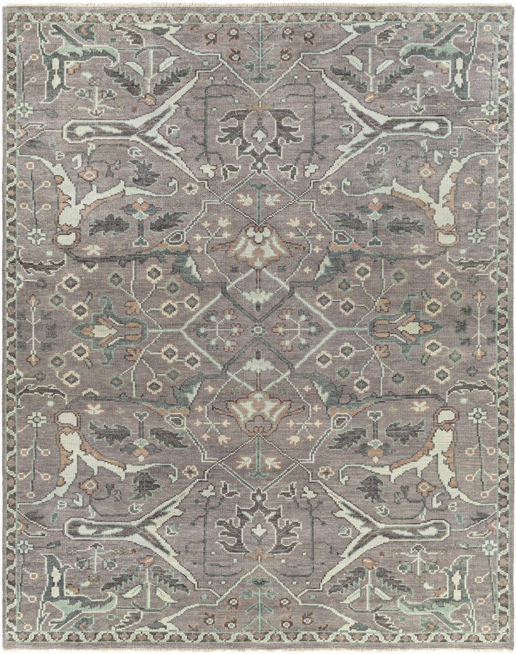 Wool Area Rug Gray Brown 6' x 9' F89916