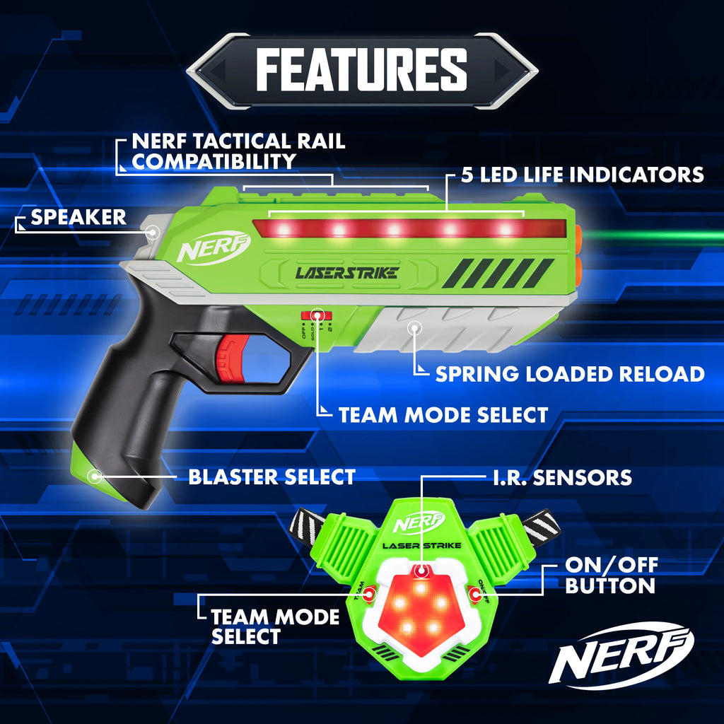 Laser Tag 2 Pack Blaster Set with Chest Plates S83174