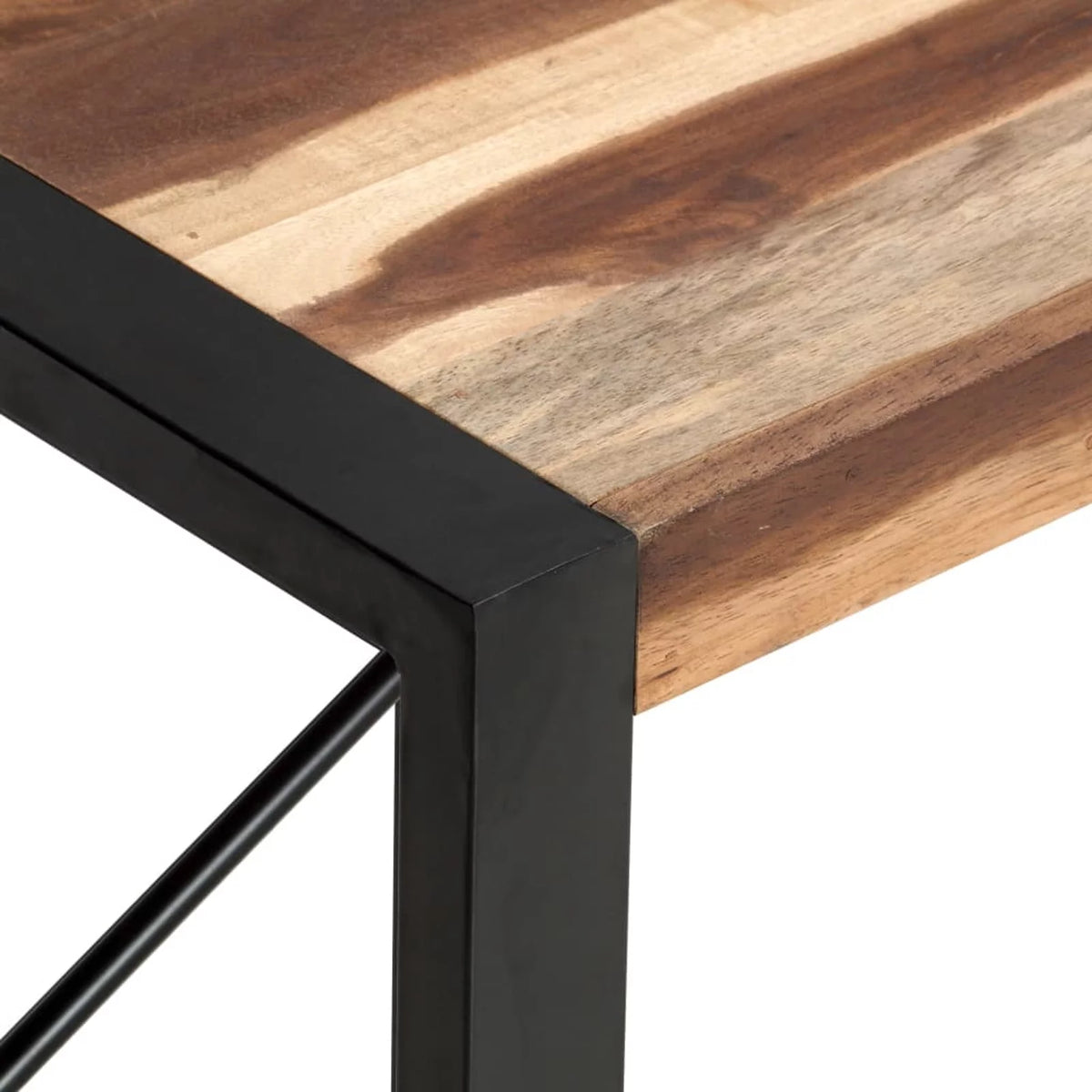 Acacia Wood Coffee Table with Steel Legs N6732