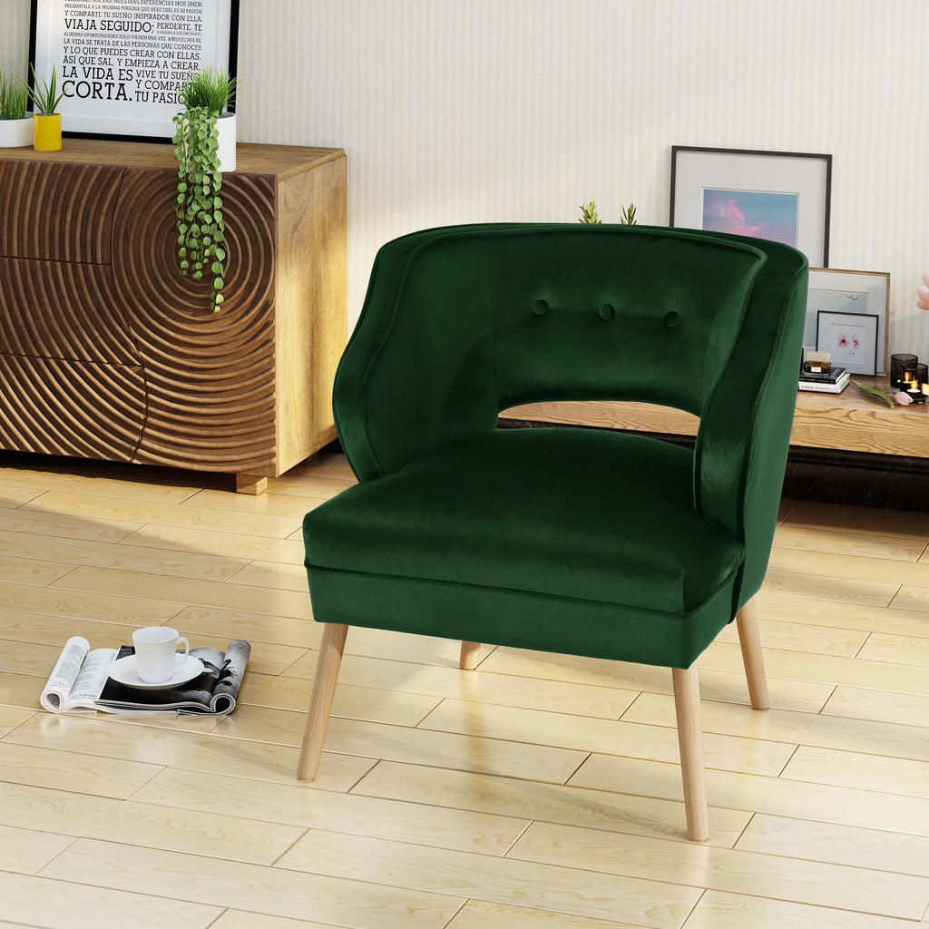 Mid Century Velvet Club Chair D7079
