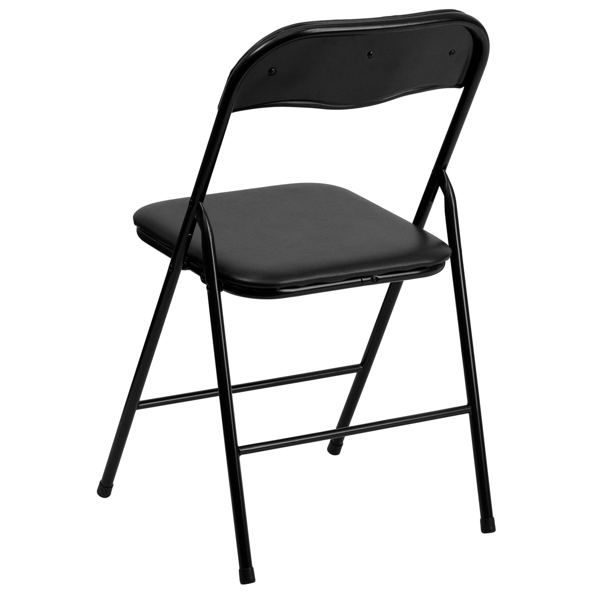 Black 5 Piece Folding Card Table and Chair Set Z34494