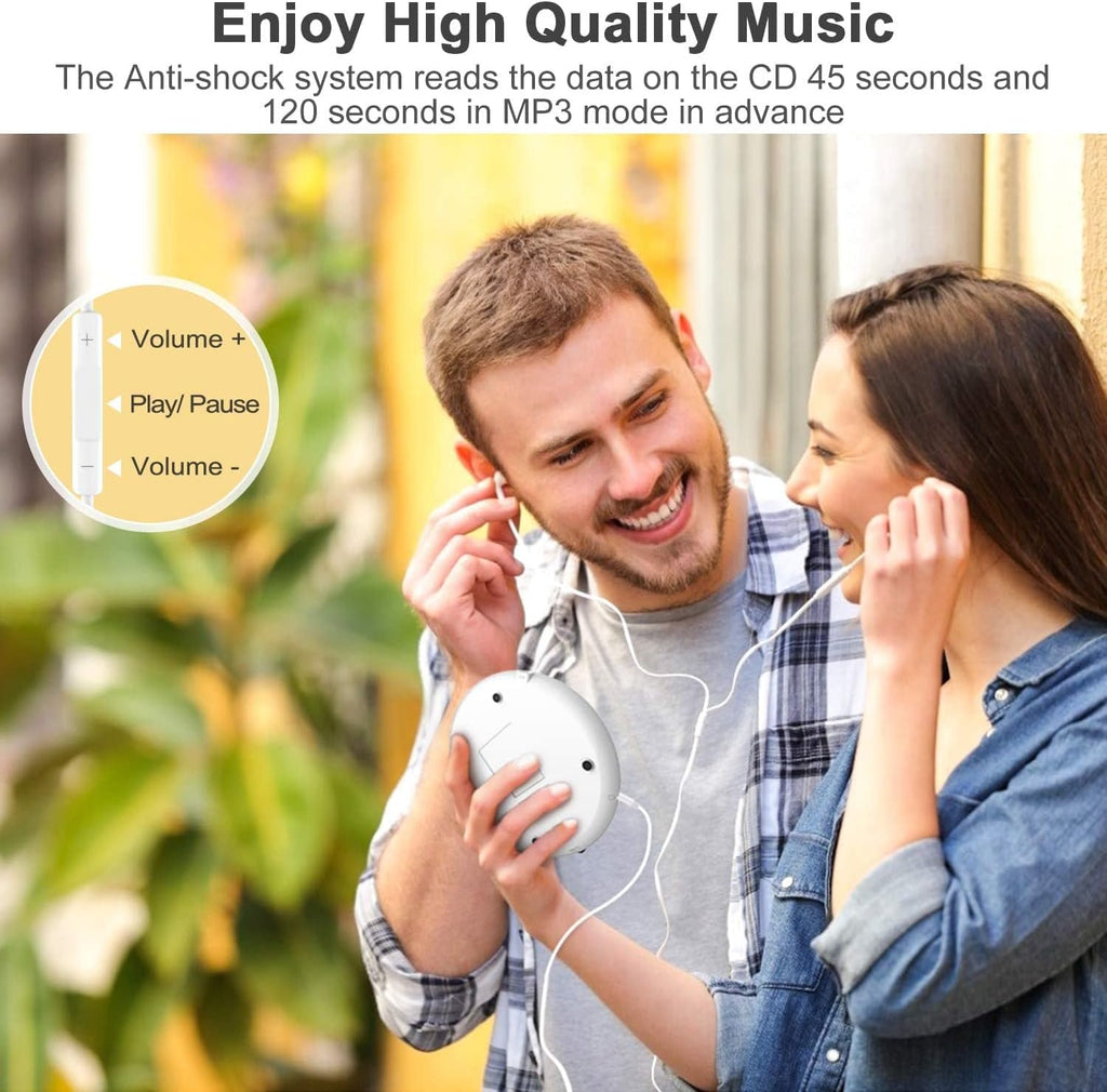 Portable CD Player with Bluetooth, LCD Display, Pack of 2 Z1988