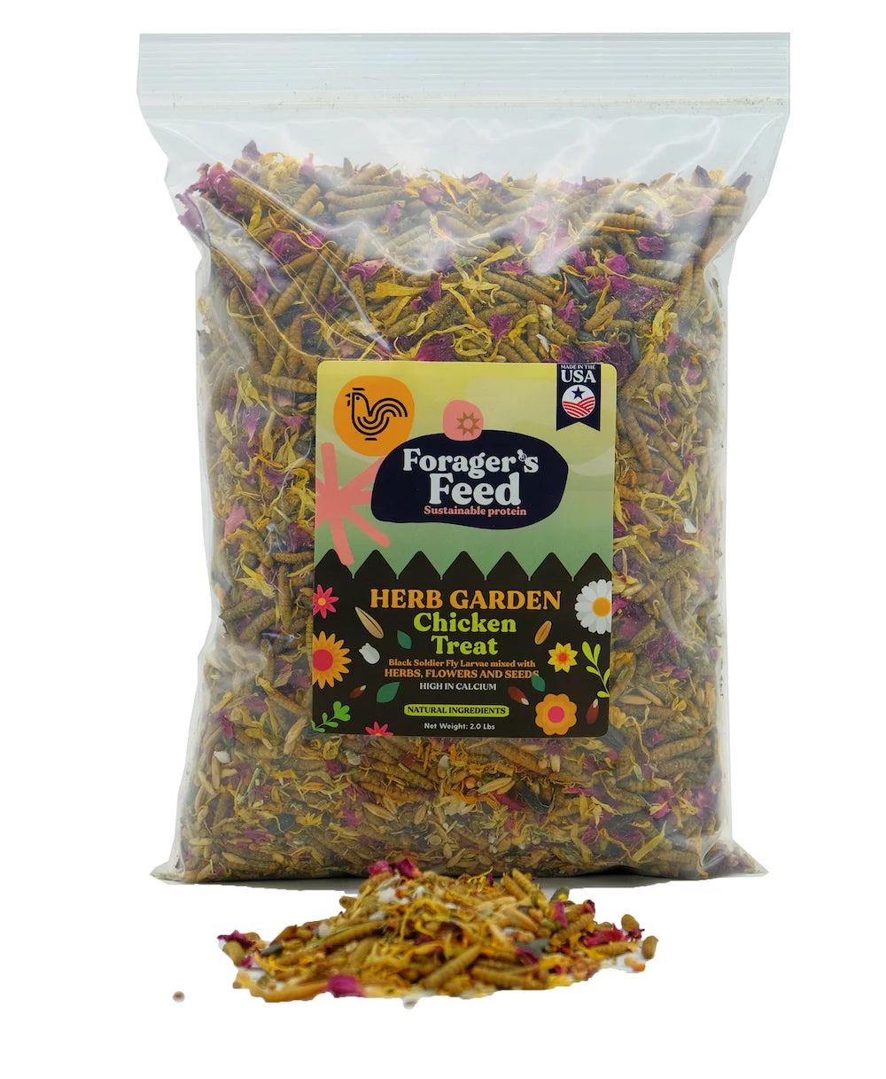 Black Soldier Fly Larvae with Herbs Flowers & Seeds 2 Lbs J104