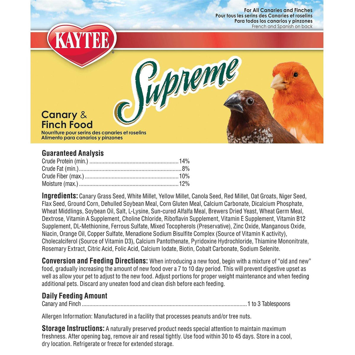Canary Finch Food T67364