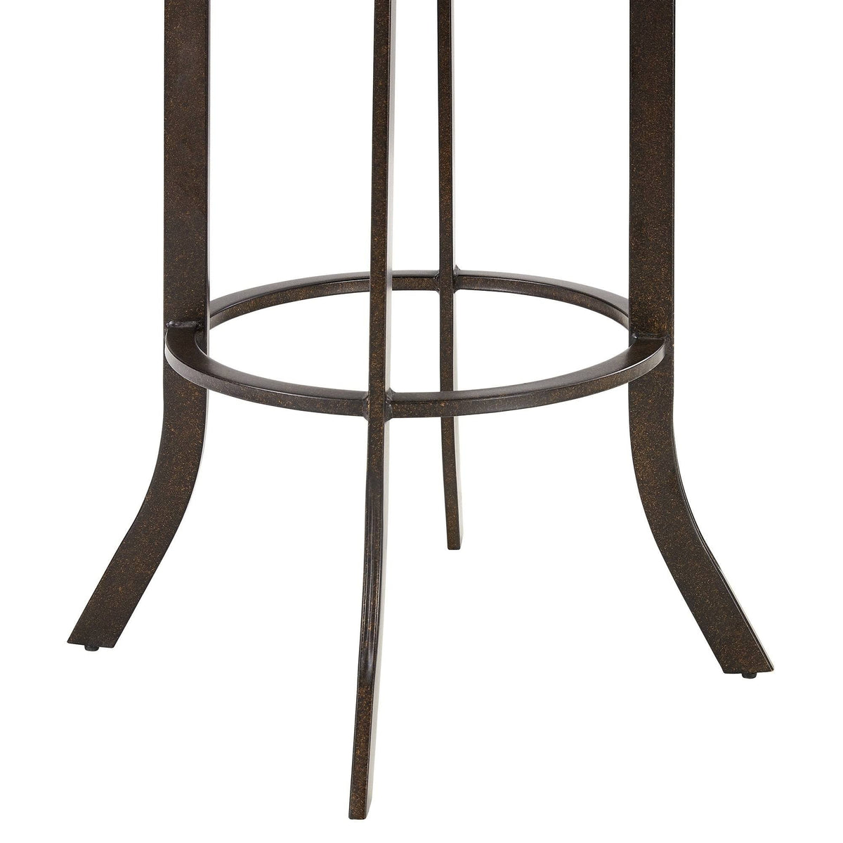 Auburn Bay and Brown Faux Leather Swivel Bar Stool U2323