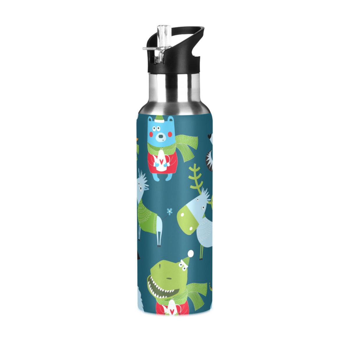 Stainless Steel Insulated Water Bottle with Straw Lid C347