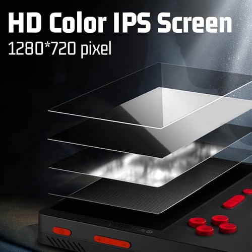 Black Handheld Retro Game Console with 64G 15000+ Games E688
