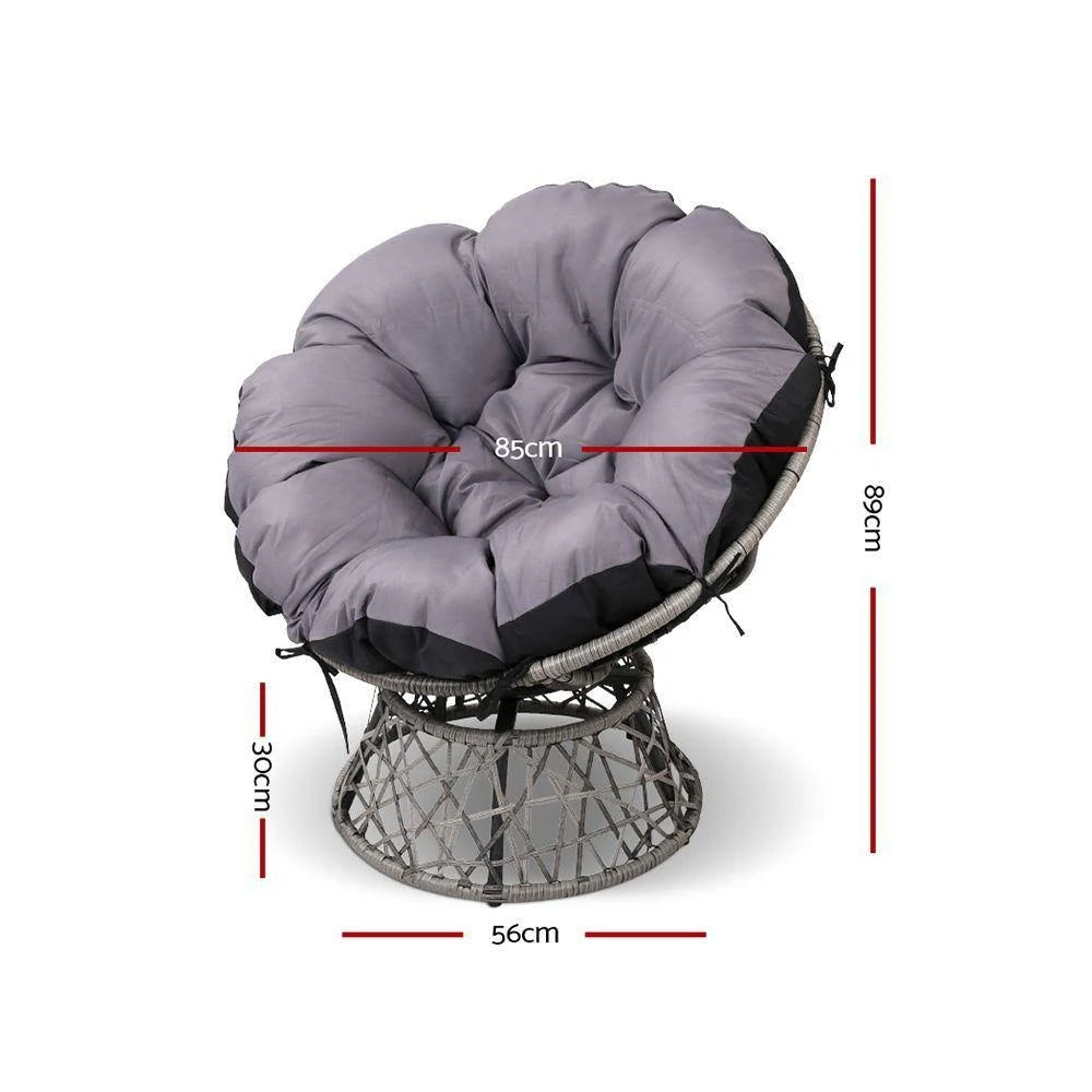 Grey Papasan Chair V84571