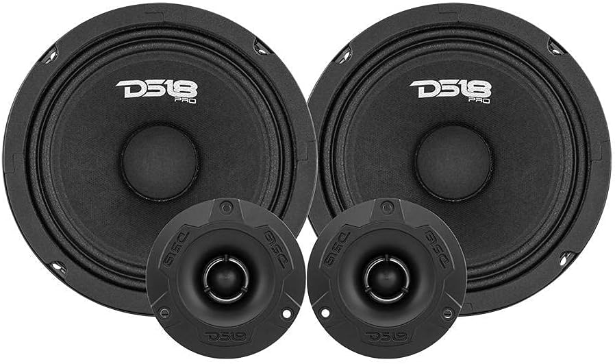2X 6" Midrange Loudspeaker and 2X 1" Aluminum Super Bullet Tweeter with Built in Crossover C51421