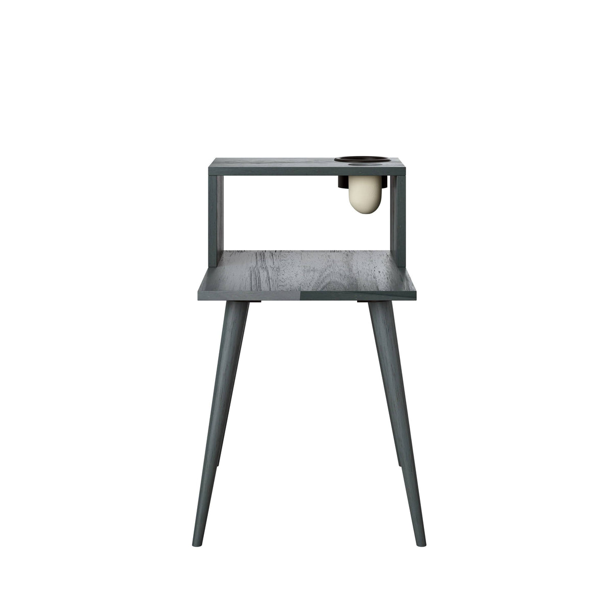 Natural Finish Wood End Table with Shelf C50082