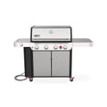 4-Burner Natural Gas Grill in Stainless Steel with Side Burner E3211