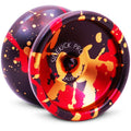 Black Red Gold Splashes Professional Aluminum YoYo G3222