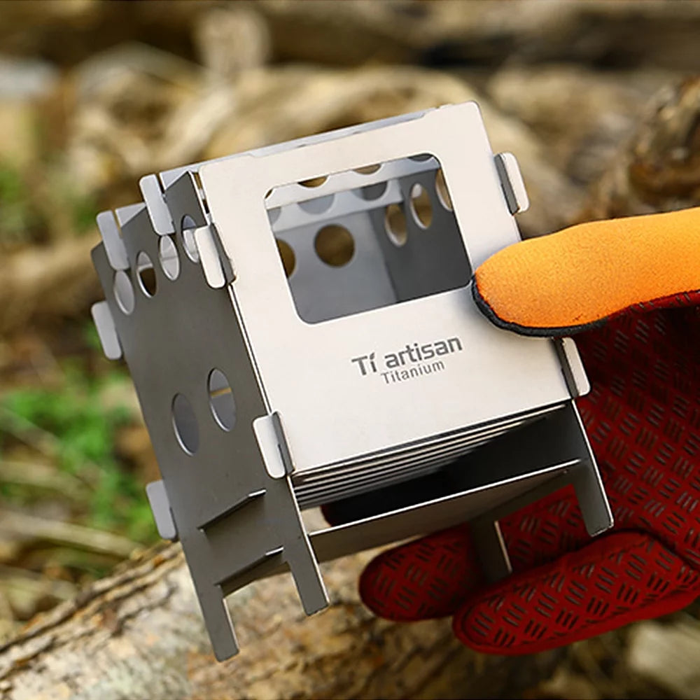 Portable Foldable Titanium Wood Burning Stove U5244