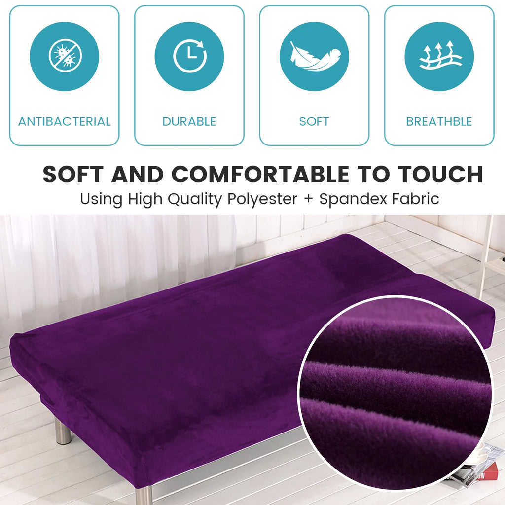 Stretch Futon Cover Armless Sofa Bed Cover Q596