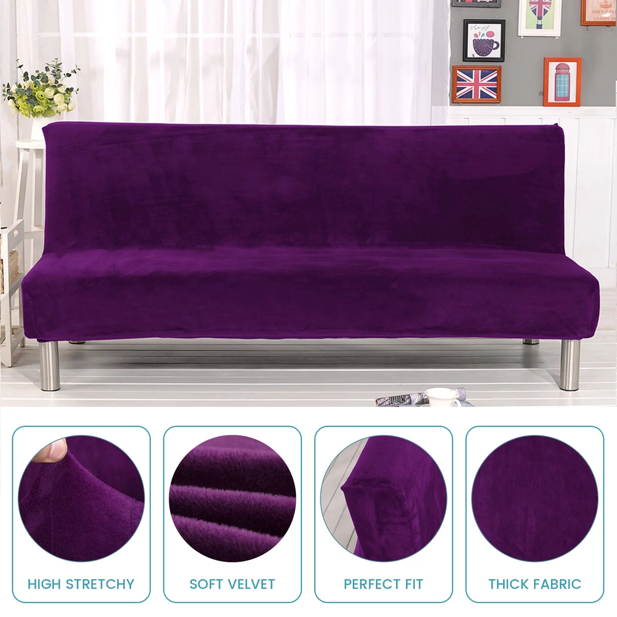 Stretch Futon Cover Armless Sofa Bed Cover Q596