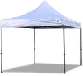 10'x10' White Pop Up Canopy Tent with Wheel Bag and 4 Sand Bags X1777