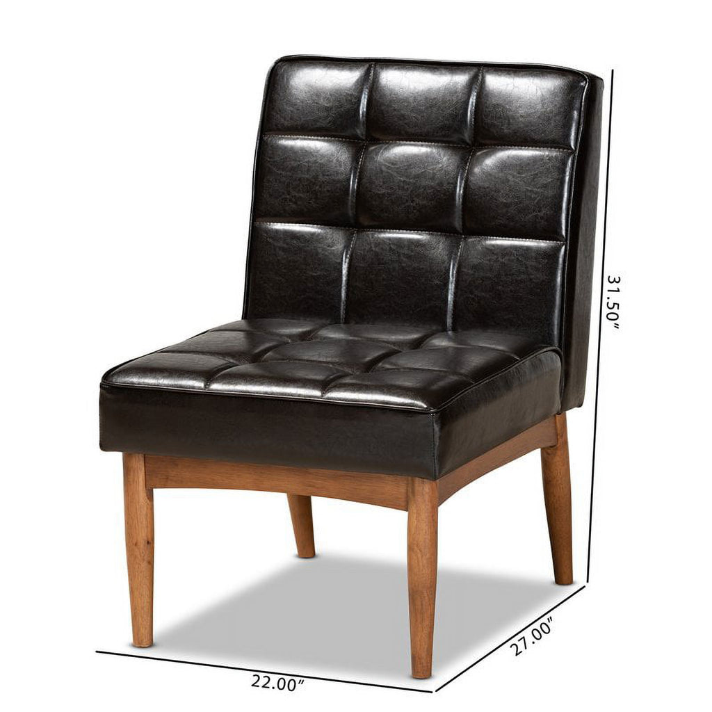Brown Finished Wood Dining Chair D33177