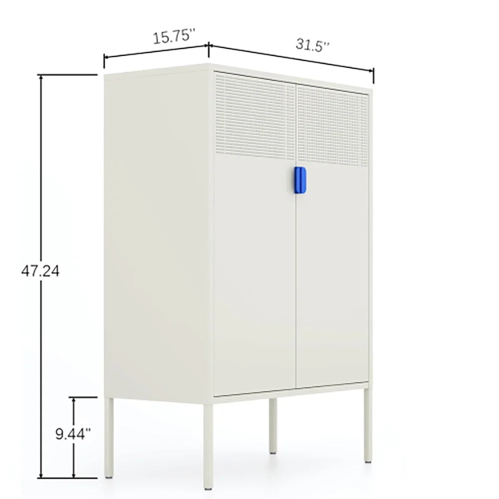 White 2-Door Metal Storage Cabinet A99197
